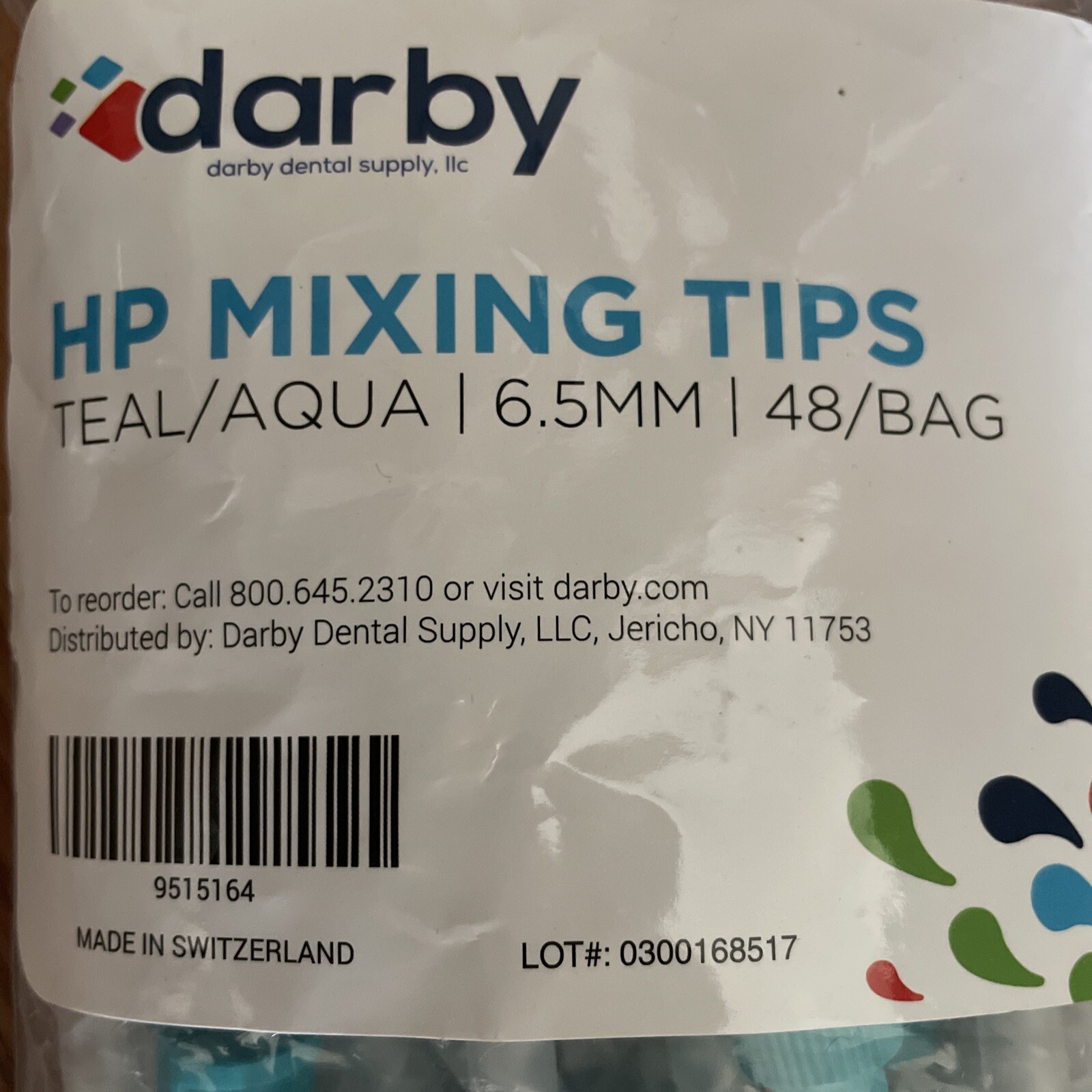 Dental HP Blue /TEAL Mixing Tips 6.5 mm Impression Heavy Body 48/bag