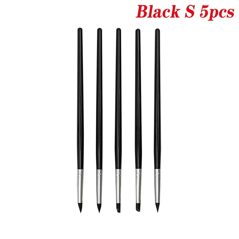 5pcs Silicone Shaping Pen Brush Set Resin Art Dental Sculpting Tool – NEW