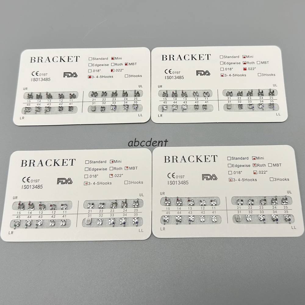 Dental MiM Moloblock Mesh Base Brackets Mini 022 slot 345 hooks Roth MBT Bracket