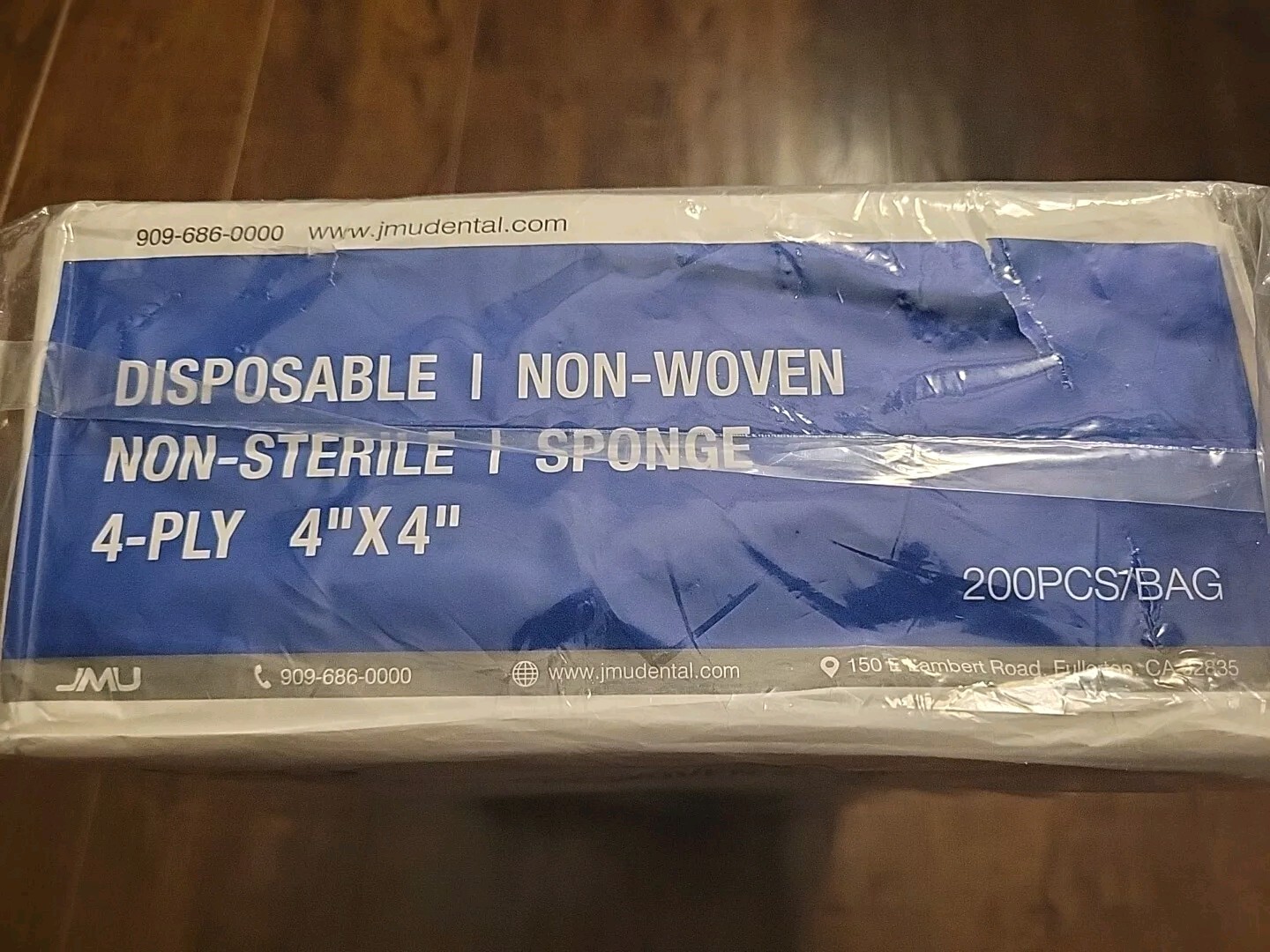 800pcs JMU 4″ x 4″ Non-Woven Sponges, 4-Ply, Non-Sterile, 200BagsEach x 4pks NEW