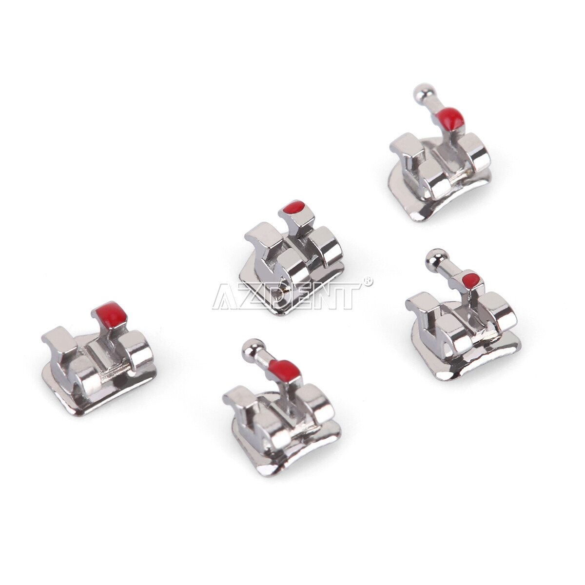 10 Packs AZDENT Dental Orthodontic Brackets Metal Braces Mini Roth.022 Hooks 345