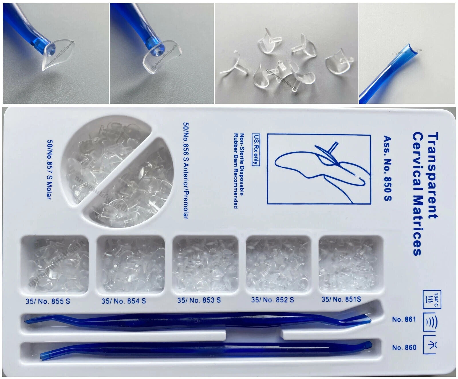277 Pcs/Set Dental Transparent Cervical Matrices Composite Gingival Retractor