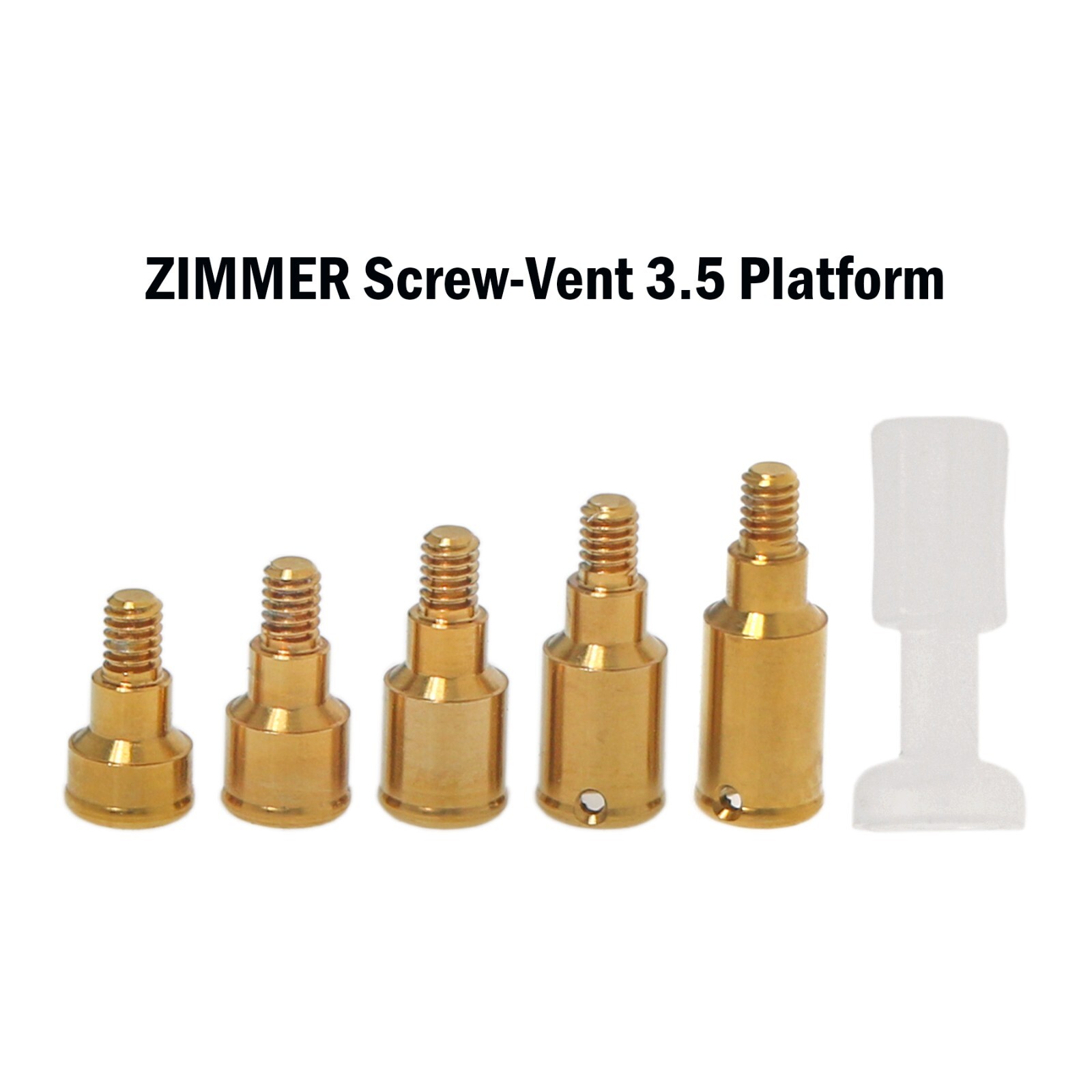 Locator Zimmer Tapered Screw-Vent Abutment Ø3.5/4.5mm Overdenture Retention Caps