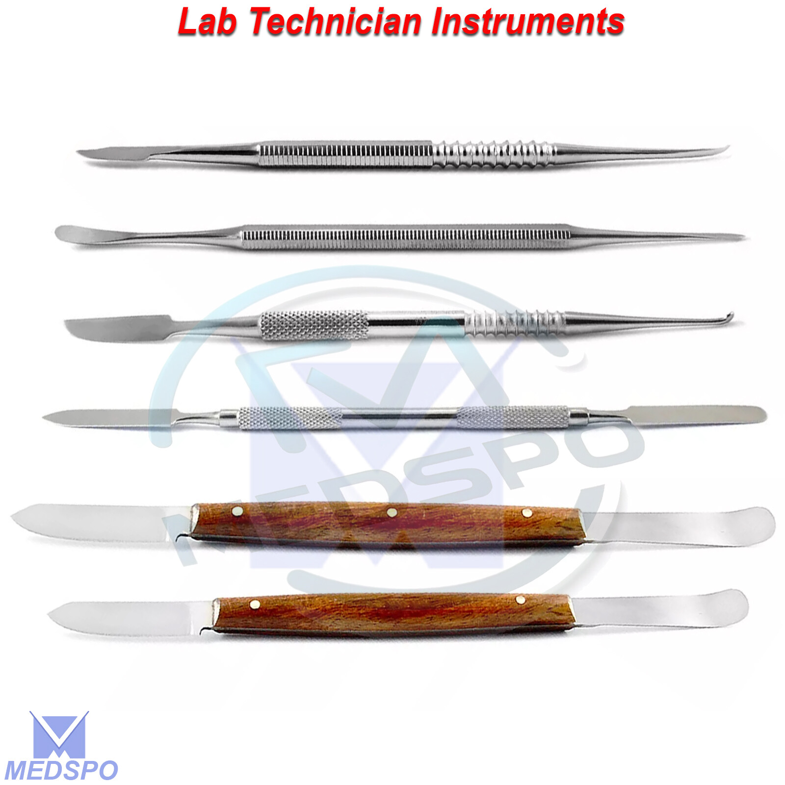 Dental Lab Technician Set Mixing Spatula Wax Carver Double Ended Instruments