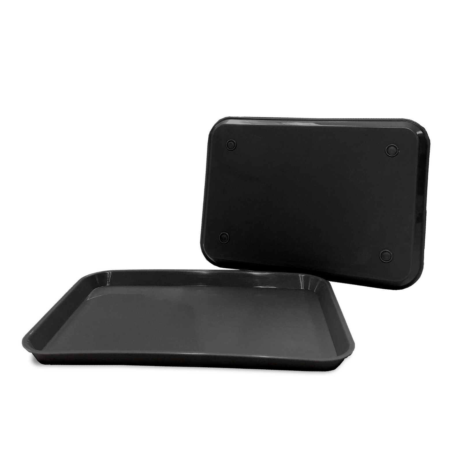 12 Black Dental Plastic Instrument Tray, Size B Autoclave Medical 13.25″ x 9.75″