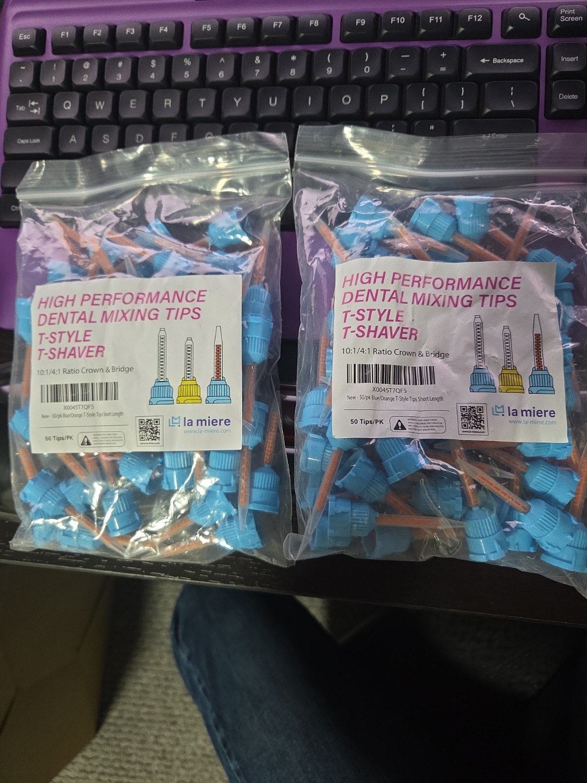 100 Blue/Orange High Performance Dental Long Mixing Tips, 10:1 | La Miere