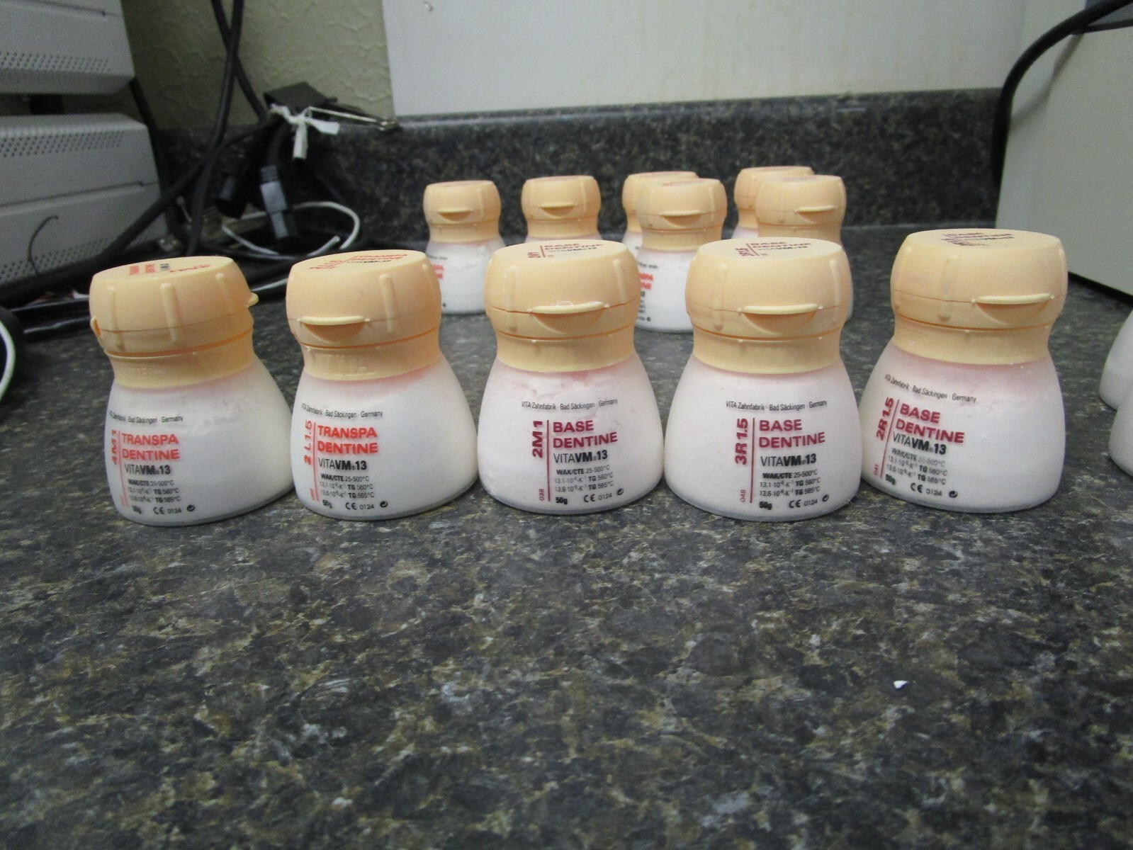 Vita VM13 Base Dentine, Transpa, Window & Enamels 50g Powders – Lot of 18