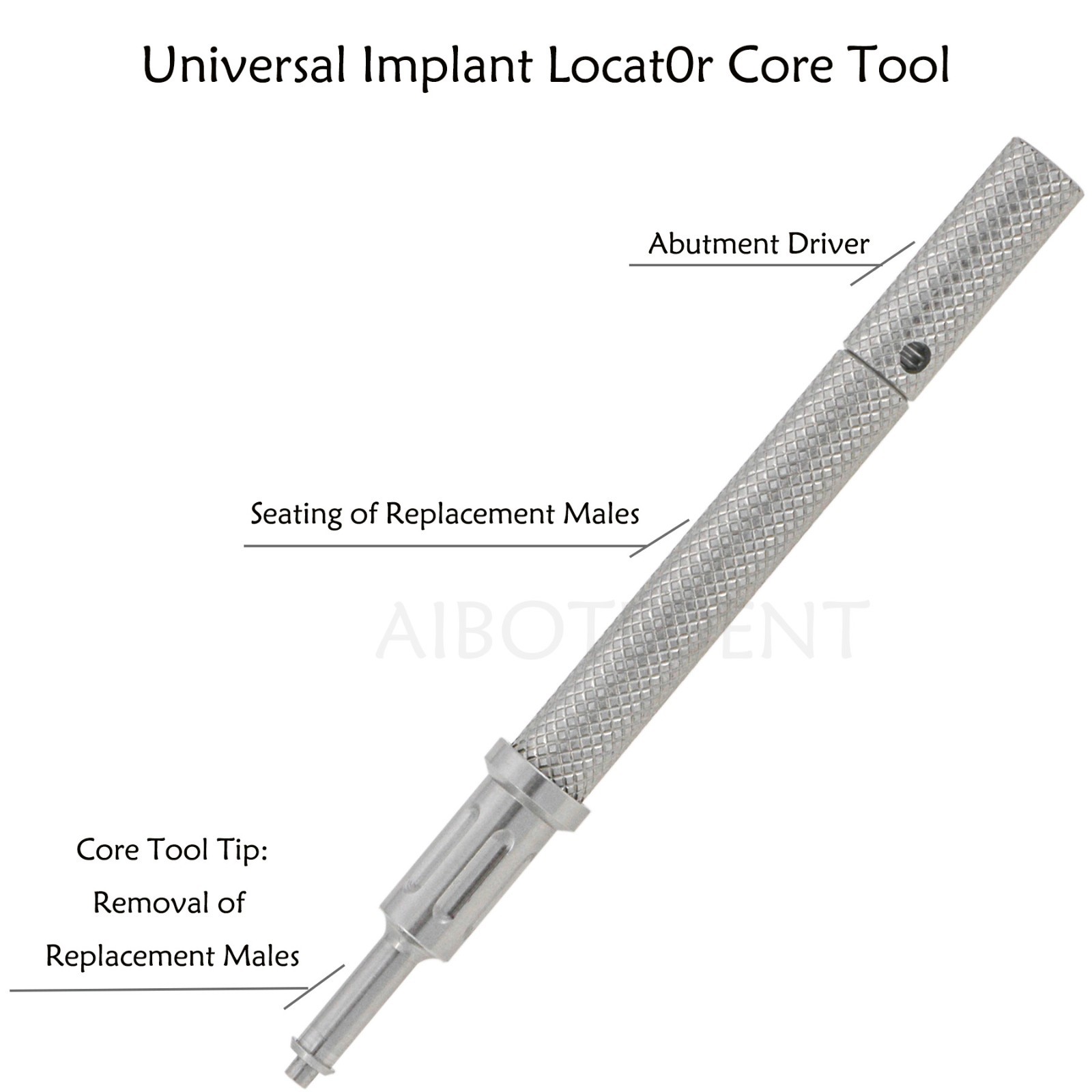US Universal Dental Retention Caps Insertion Extraction Remove Locator Core Tool