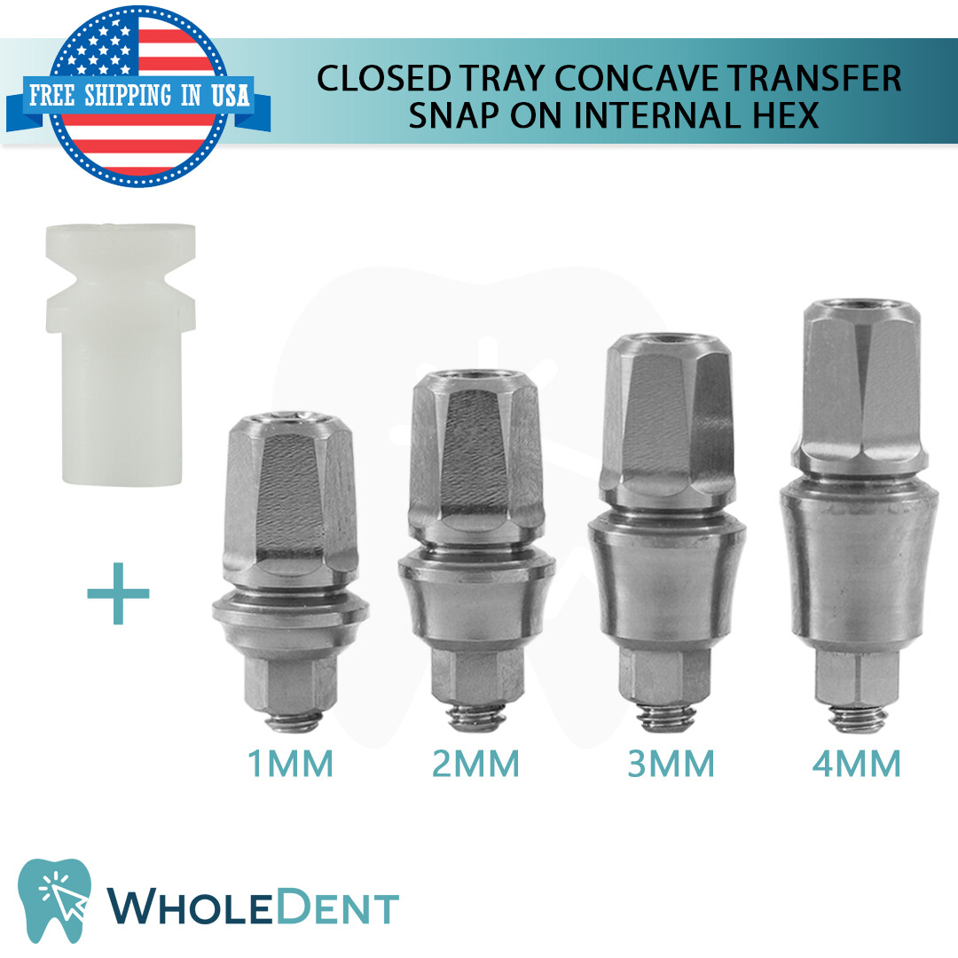 X1 Dental Concave Abutment Transfer Analog Healing cap Prosthetic Kit Int Hex