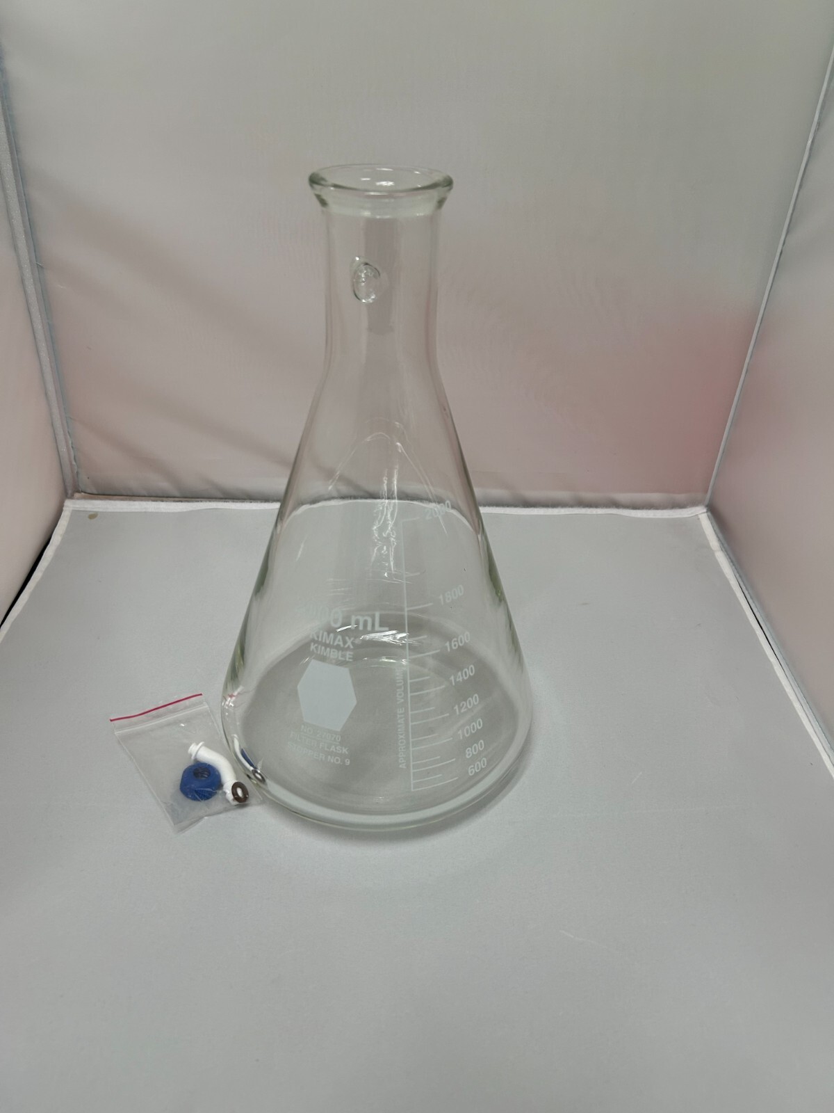 Kimble Kimax Filter Flask w/ Hose Connector 2000 mL
