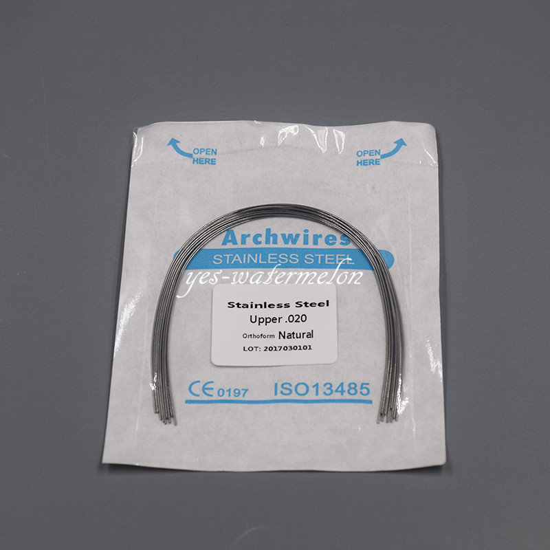 50 Packs Dental Orthodontic Arch Wire Stainless Steel Round Wires Natural 500x