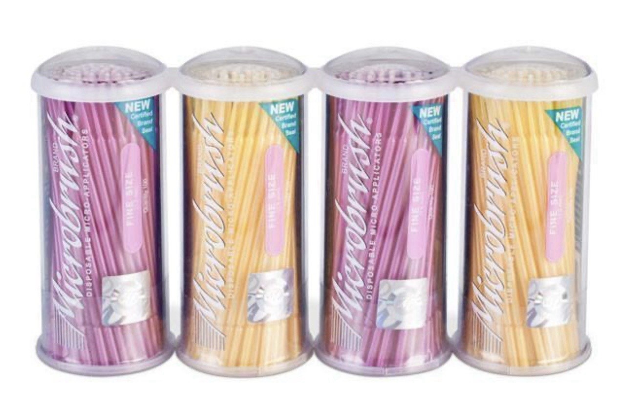 Microbrush MFY400 Tube Series Bendable Micro Applicators Fine Yellow 400/Bx