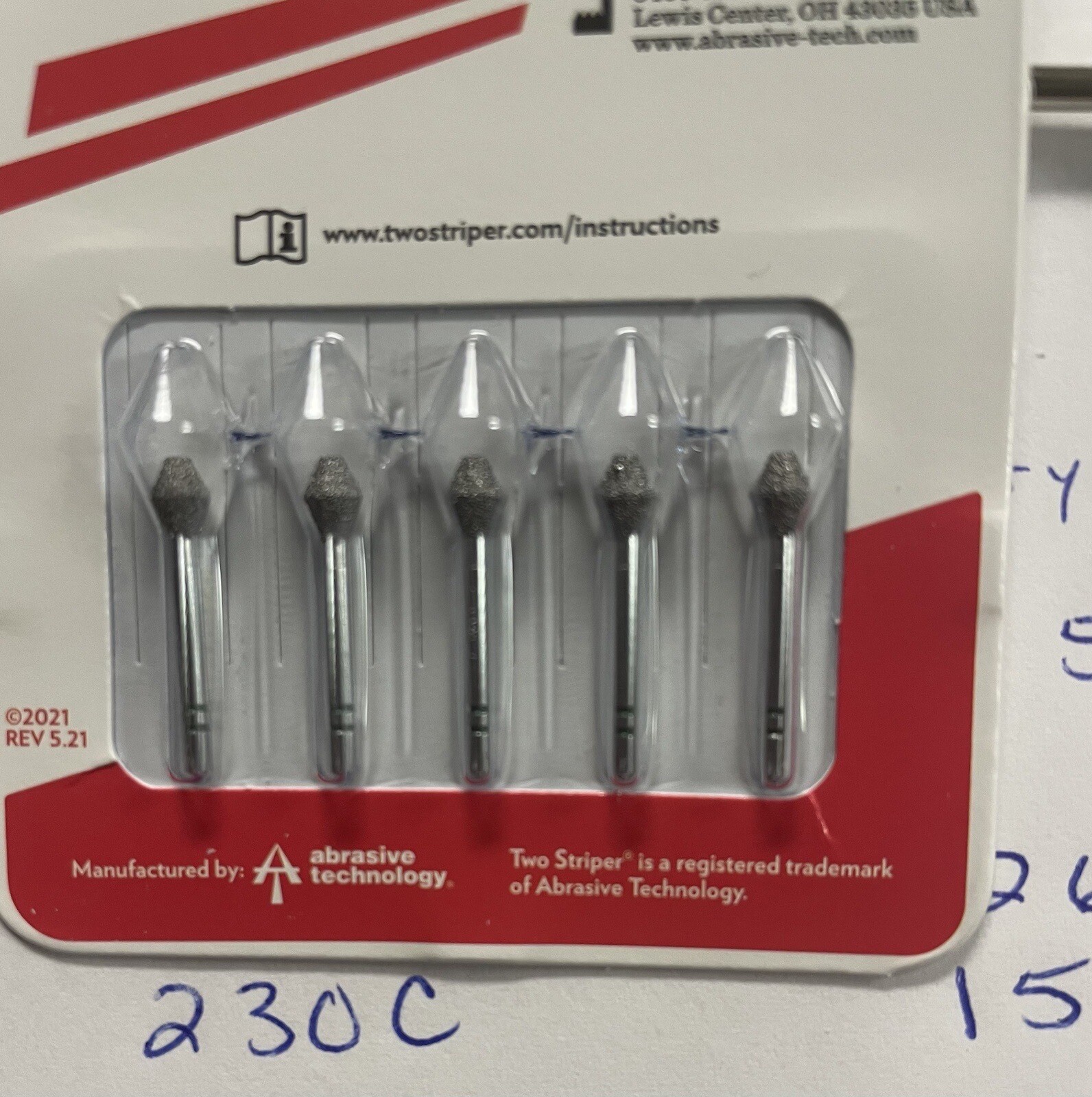 Premier Two 2 Striper Dental Diamonds 5/pk New in Package 230C 2015063