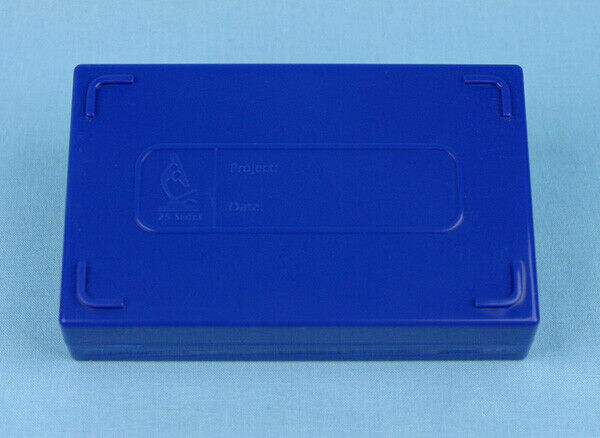Heathrow Scientific HS15989A 25-Place Cork-Lined Microscope Slide Boxes, Blue