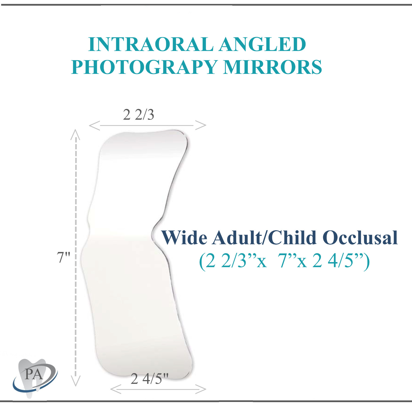 Dental Ortho Angled Photography Mirrors Buccal, Occlusal, Lingual Adult/Chid