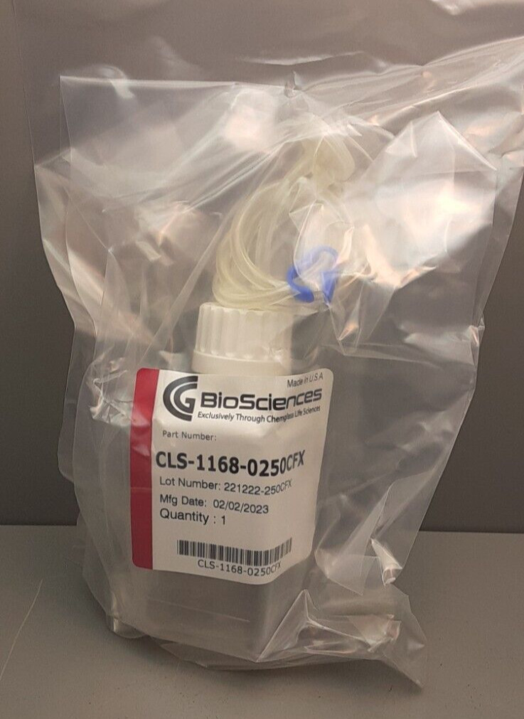 Chemglass 250ml Bottle Assy/2-Port/CFlex( 10/PK) CLS-1168-0250CFX ( exp12/2024)