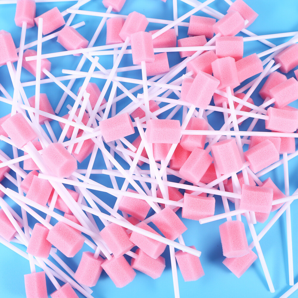200/400Pcs Red Disposable Oral Care Cleaning Sponge Sticks Tooth Mouth Swabs USA