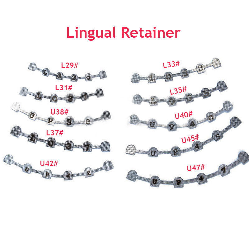 Dental Ortho Lingual Retainer Bonding Splints Mesh Base Upper/Lower Universal