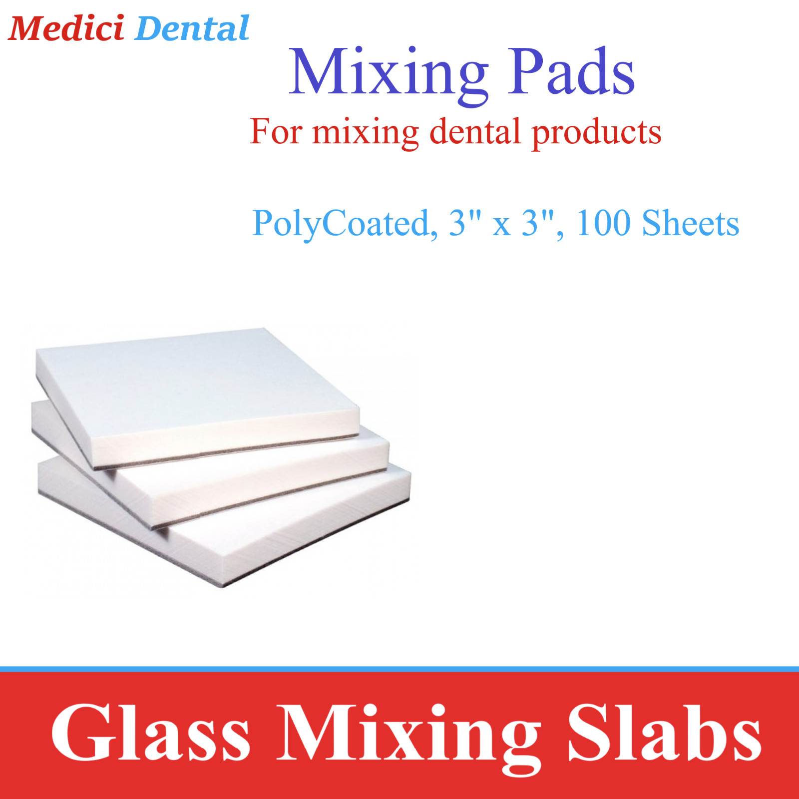Dental Glass Mixing Slabs Mix Slab Pad Mixing Spatula #22, #24, #22 FLEX, #313
