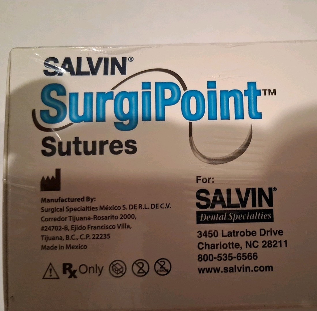 Salvin Surgipoint Sutures L-1248B NEW UNOPENED, SEALED BOX OF 12