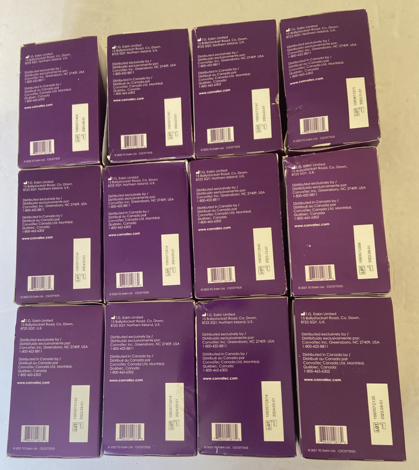 12 BOXES OF EAKIN CONVATEC Cohesive Seals 839002 10 Sealed 2 Open See Pictures