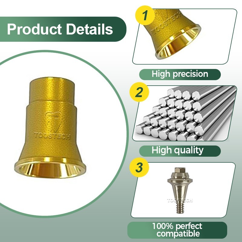 10pcs MU Titanium Digital base CAD/CAM ti base DESS shape fits Nobel Active