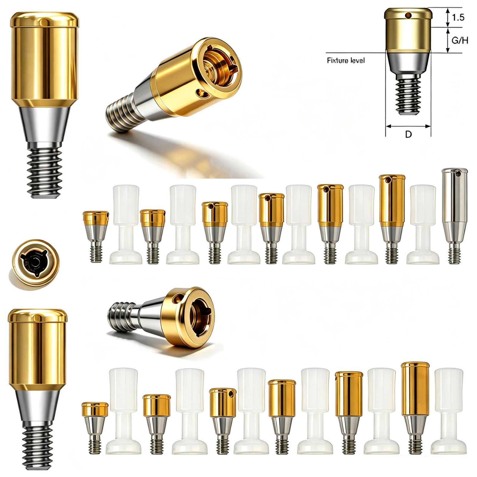 Zest Classic Locator Ti Abutment Multi Implant Overdenture Retention Cap Inserts