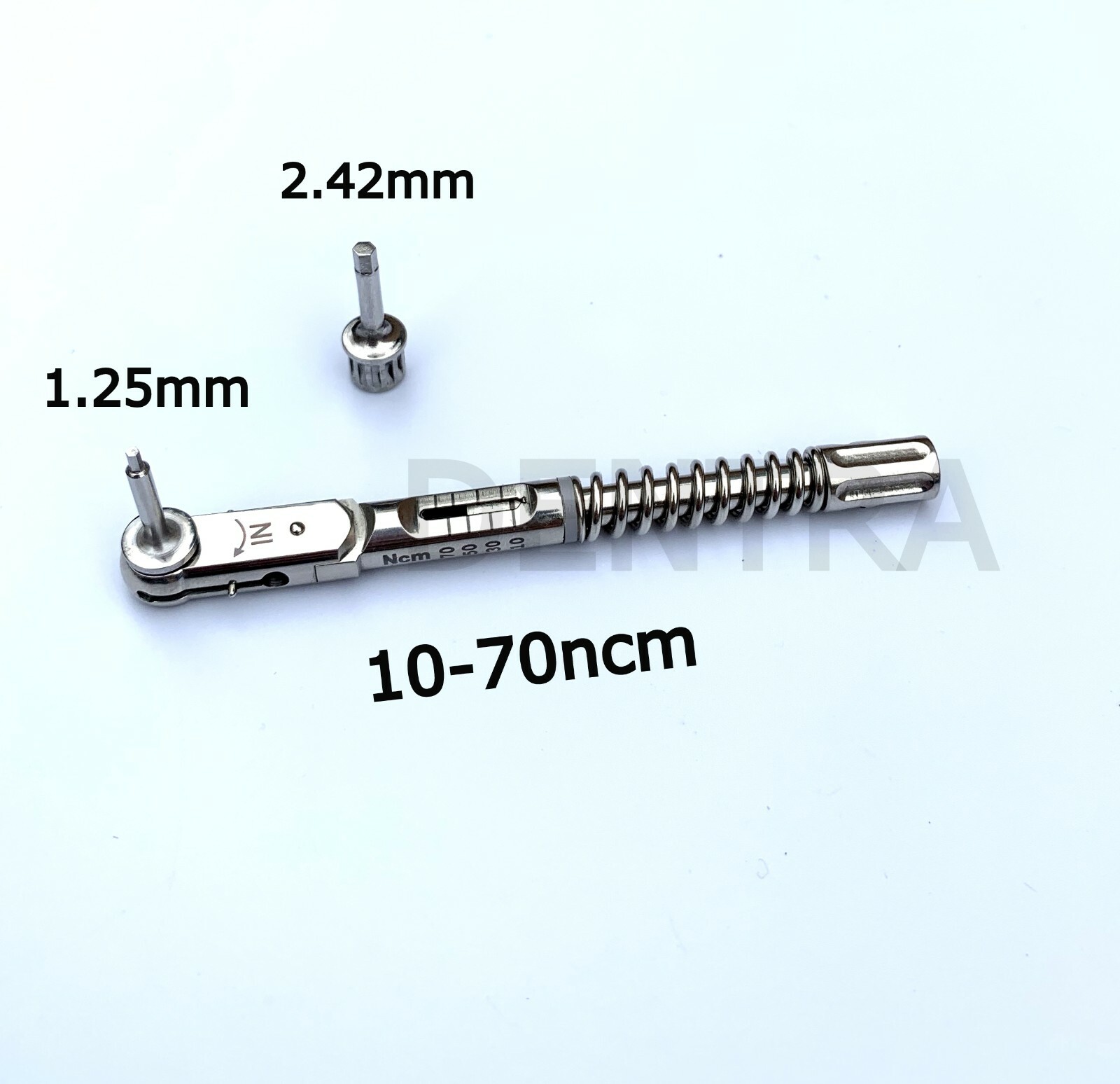 Dental Implant Torque Wrench Ratchet 10-70 NCM With 2 Drivers 1.25mm & 2.42mm CE
