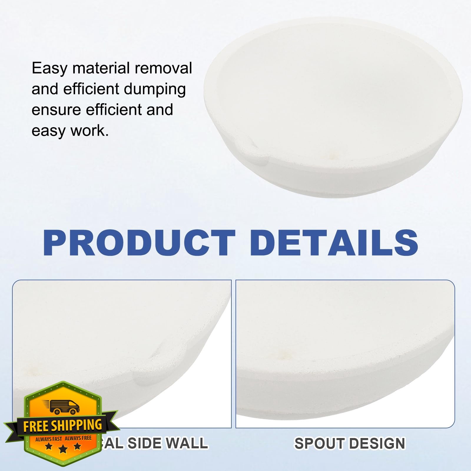 HARFINGTON 2pc 5000g ceramic crucible