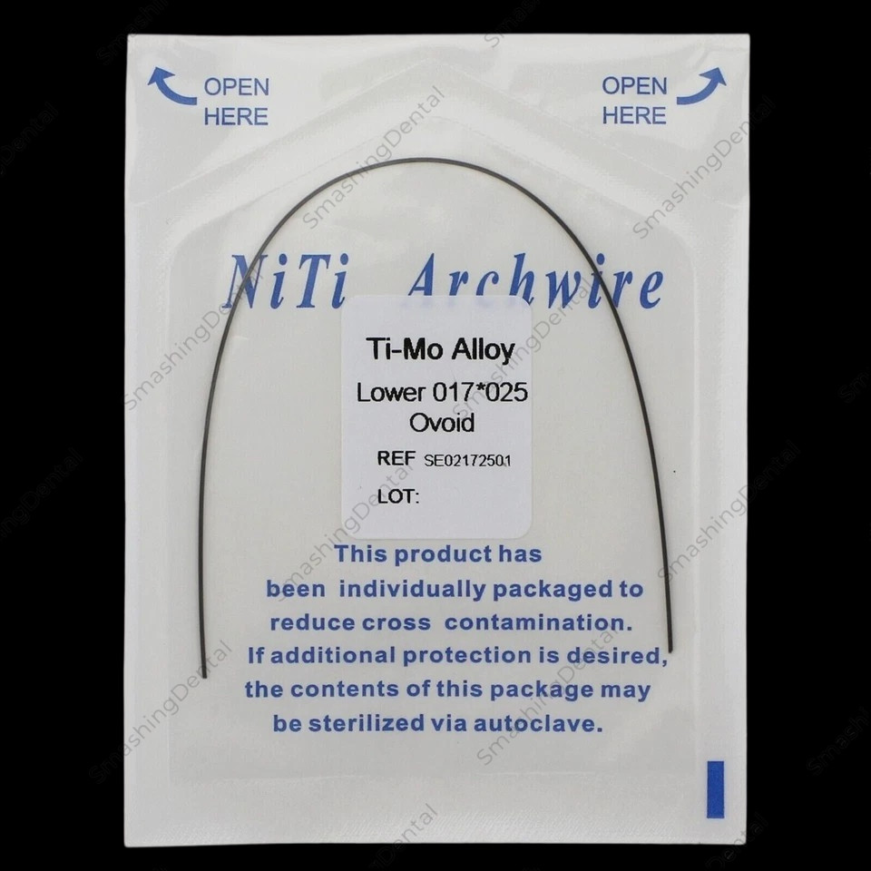 Dental Orthodontic Arch Wires TMA Titanium Molybdenum Alloy Rectangle Braided