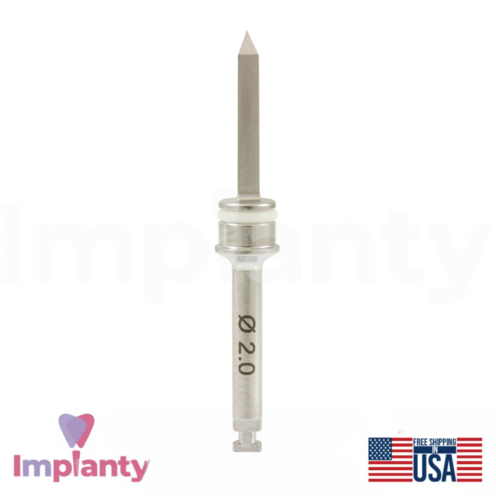 GDT Crestal Approach Guide Dental Drill Ø2.0mm Diameter Stainless Steel Tool