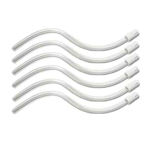 maxill Saliva Ejectors, Bendable, Clear with White Tip, 100/Bag