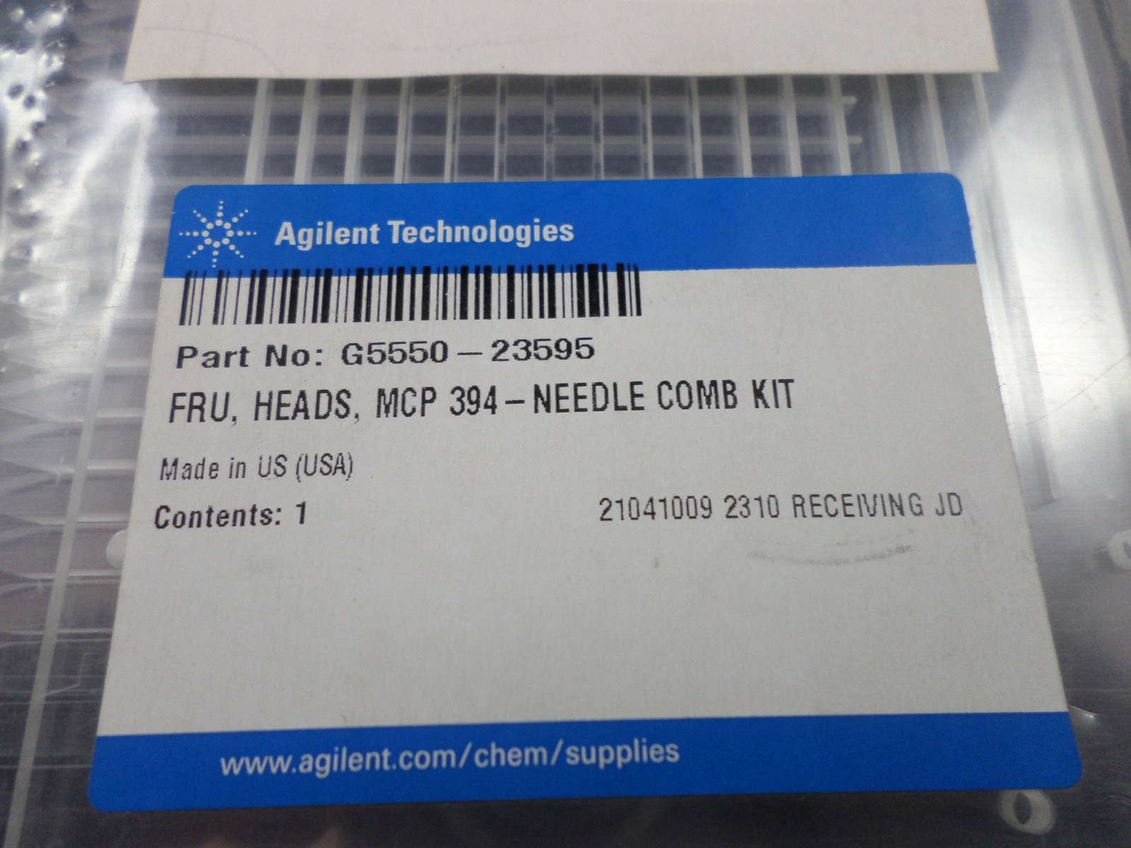 Agilent Technologies MCP 394 Needle Comb Kit Heads FRU G5550-23595