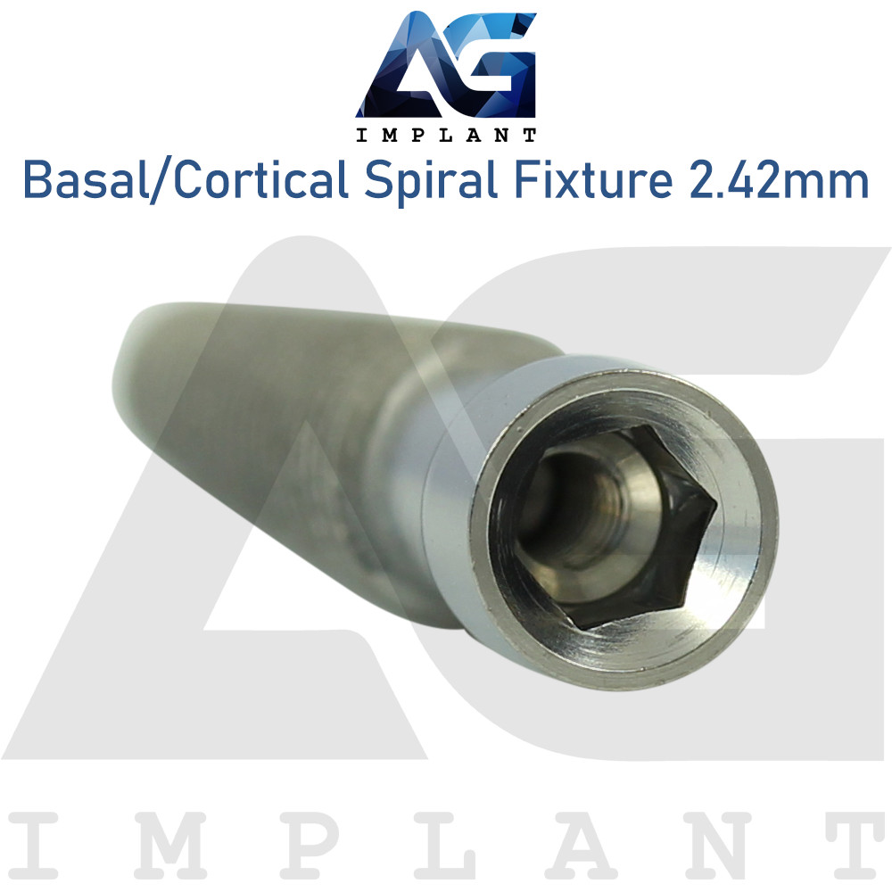 5 Basal/Cortical Spiral Titanium Fixture System Int Hexagon 2.42mm Prosthetics