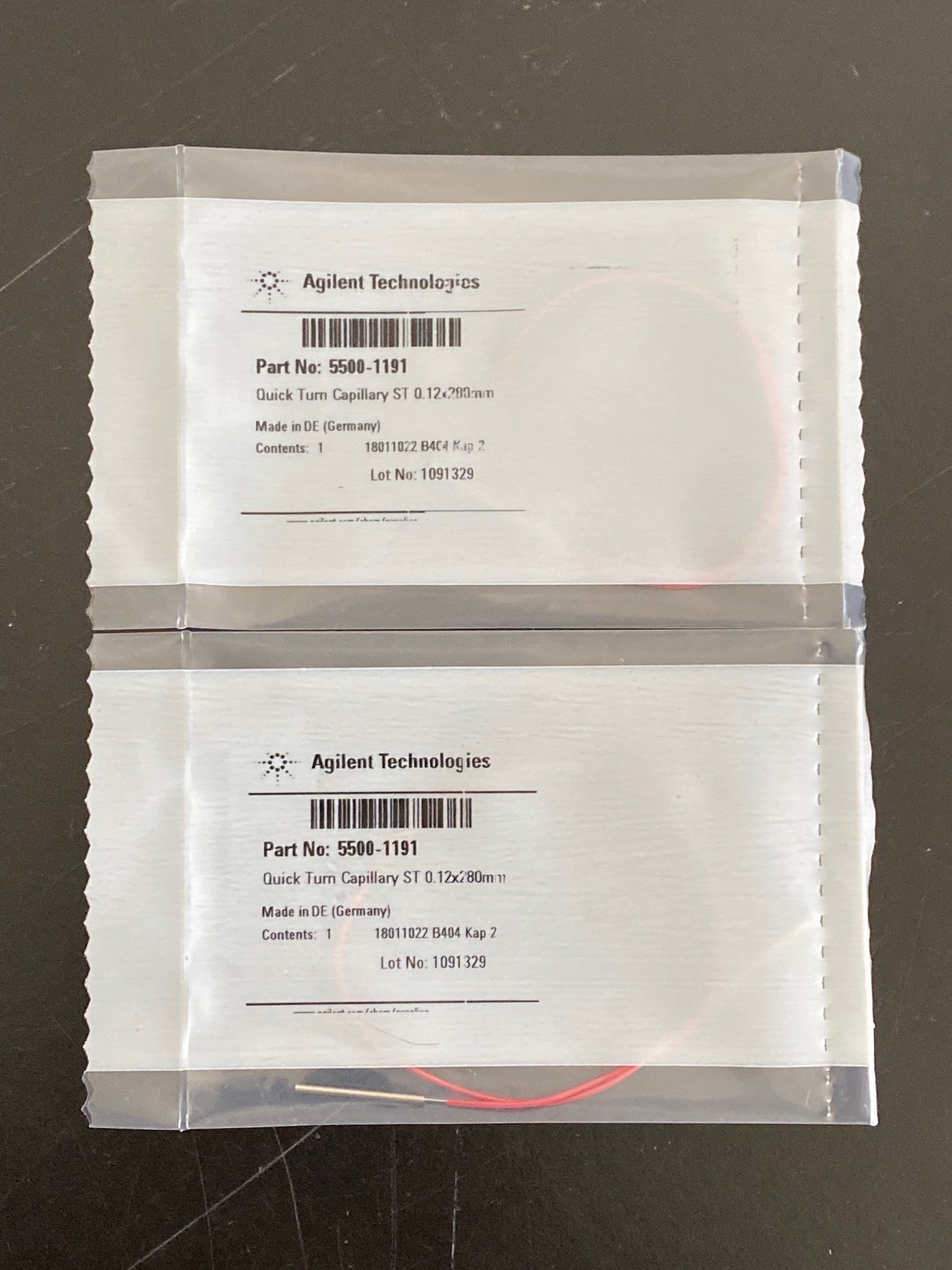 (2) AGILENT InfinityLab HPLC SS Quick Turn Capillary 0.12mm x 280mm 5500-1191