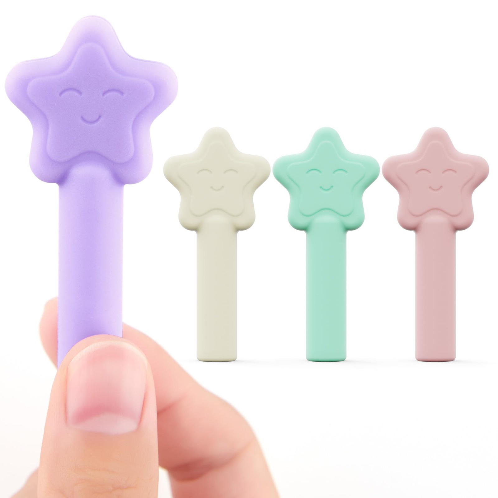 Aligner Chewies for Invisalign, 4-Pack Star Style Silicone 4PCS, 1