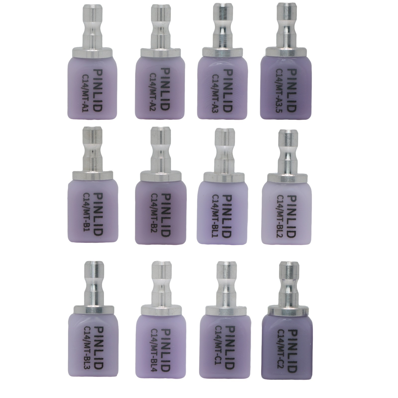 Dental Lithium Disilicate CAD CAM Glass Ceramic Blocks MT Translucency A1–BL4