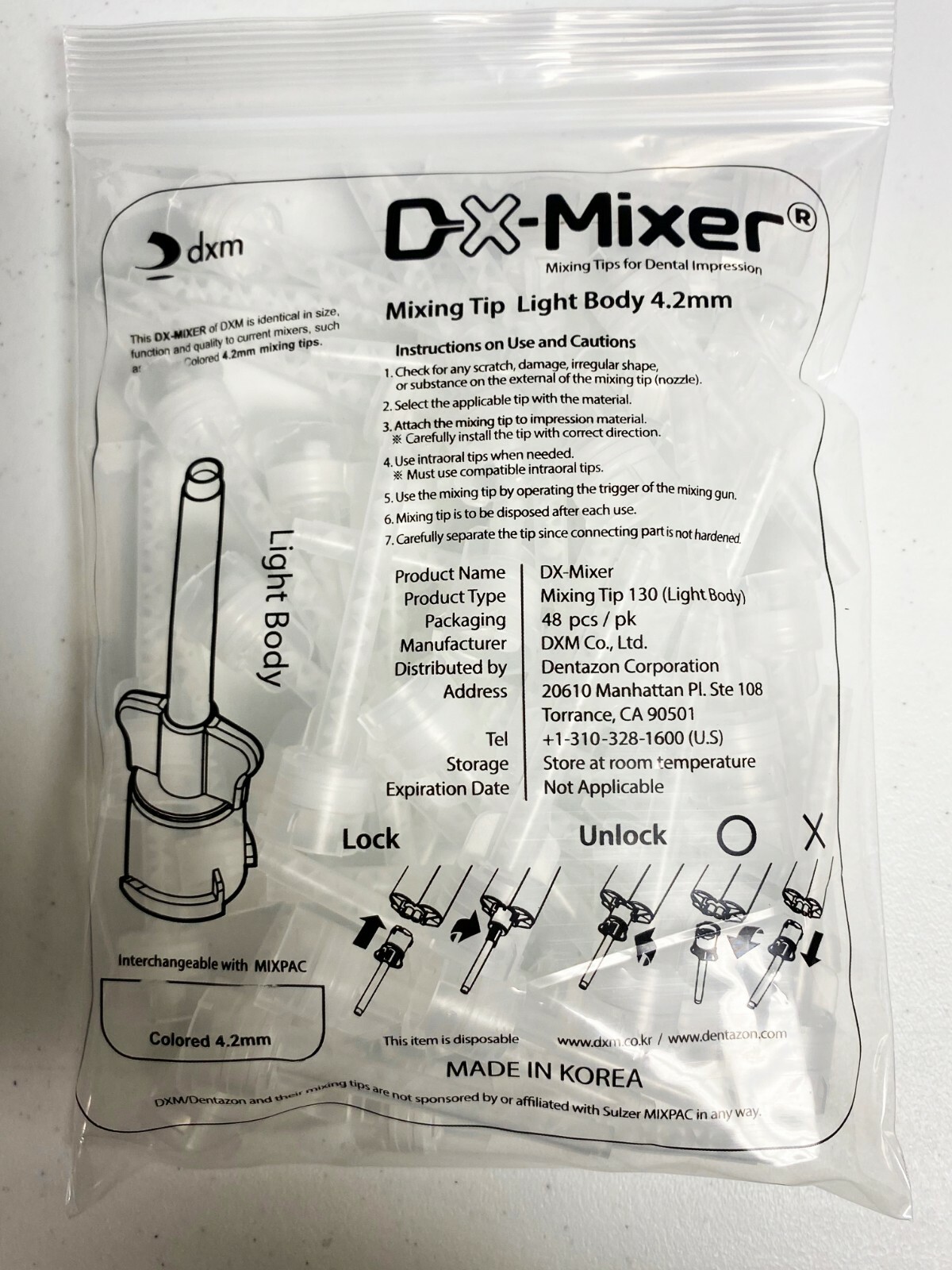48 pcs Impression Dental HP Mixing Tips Light body 4.2mm VPS/PVS Light- DX-Mixer