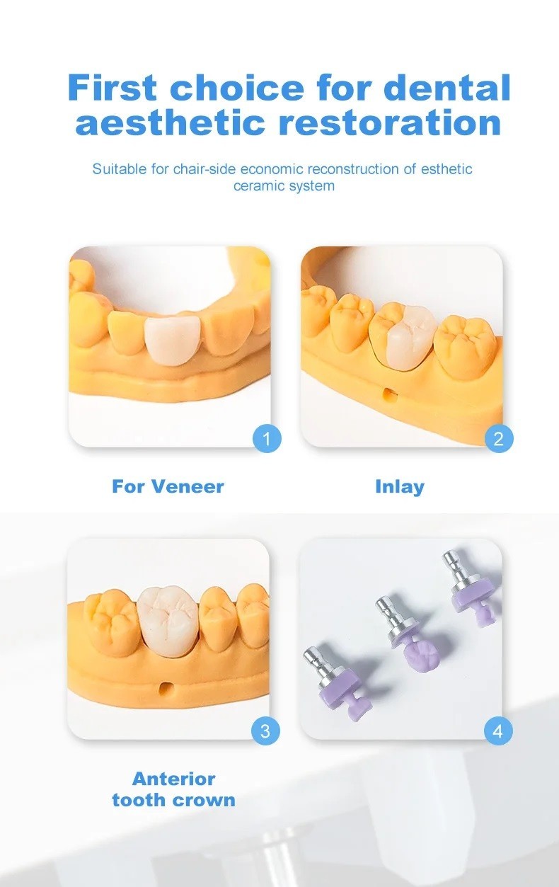 Dental C14 MT Lithium Disilicate Glass Ceramic Blocks A1–BL4 CAD/CAM 5pcs/Box