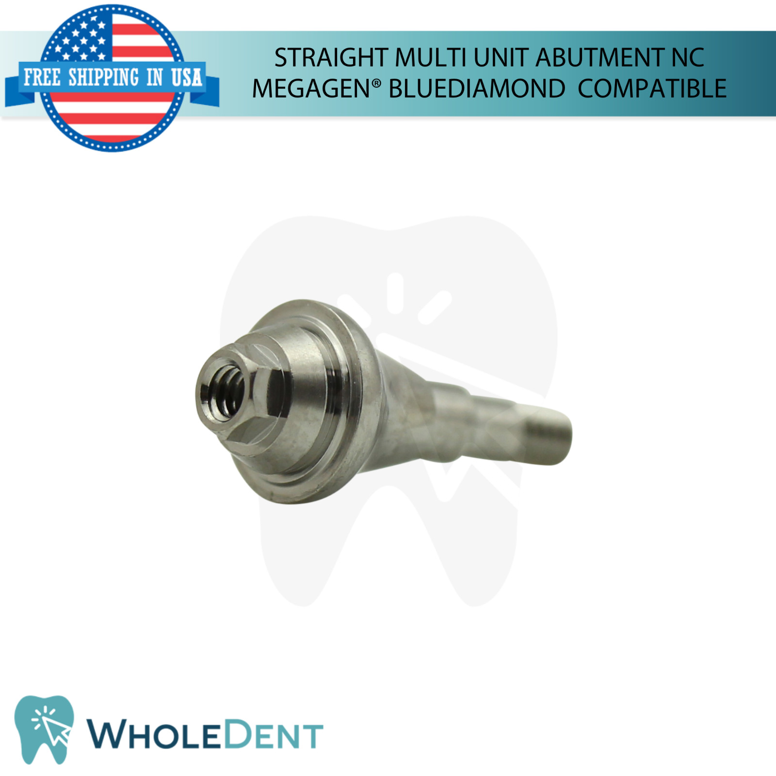 10x Straight Multi Unit Prosthetic Ø4.8mm NC Megagen® BlueDiamond Compatible