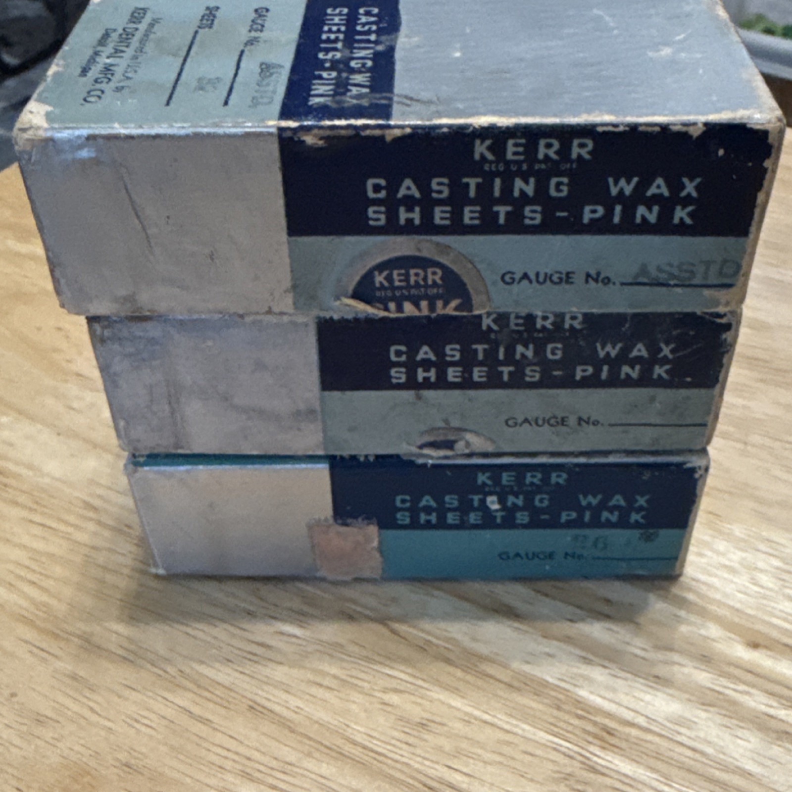 Kerr Casting Wax Sheets – Pink Dentistry Supplies MPN 26 Dental Lab 3 Boxes