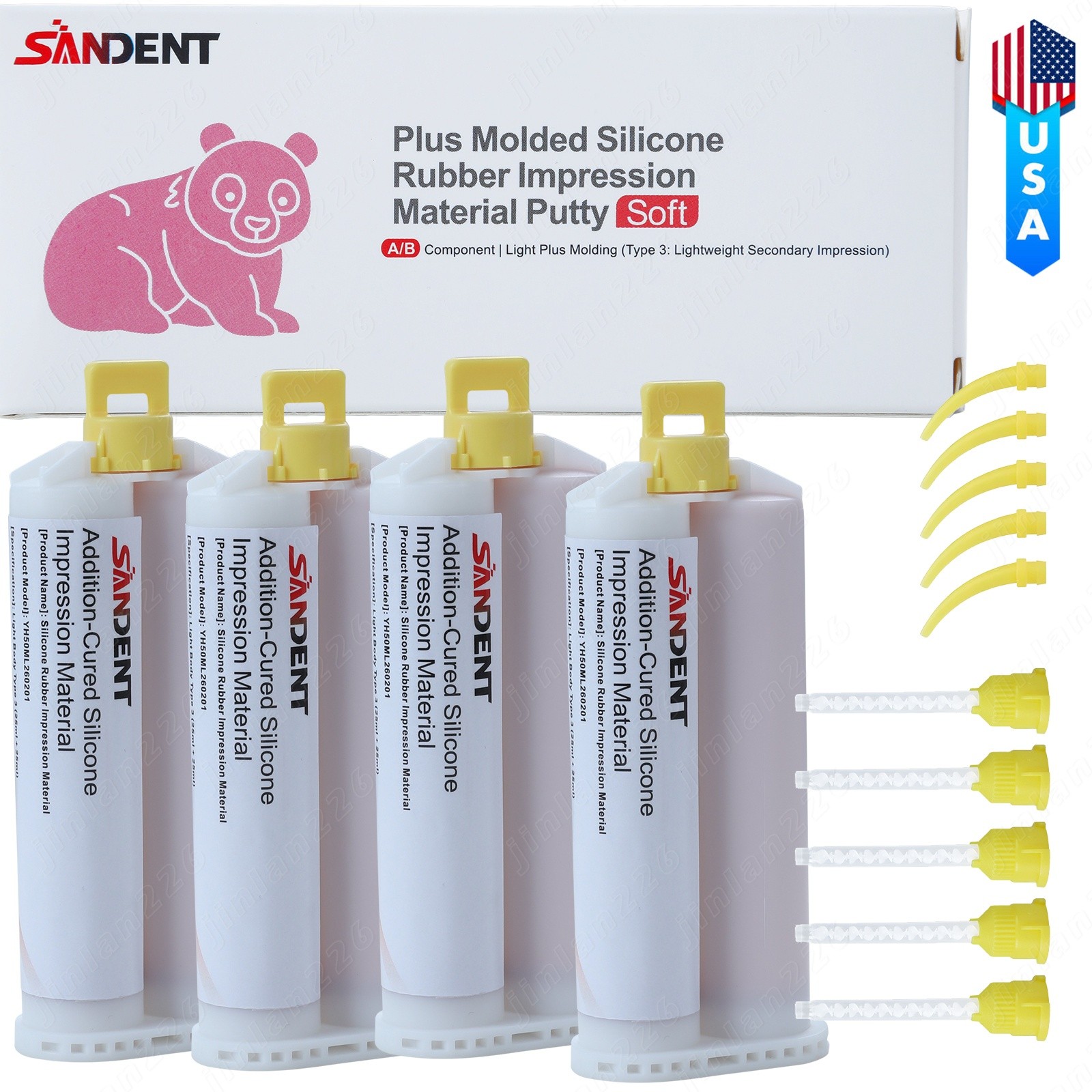 Impression Material VPS – Light Body Fast Set 4 x 50ml Cartridges 20 Tips