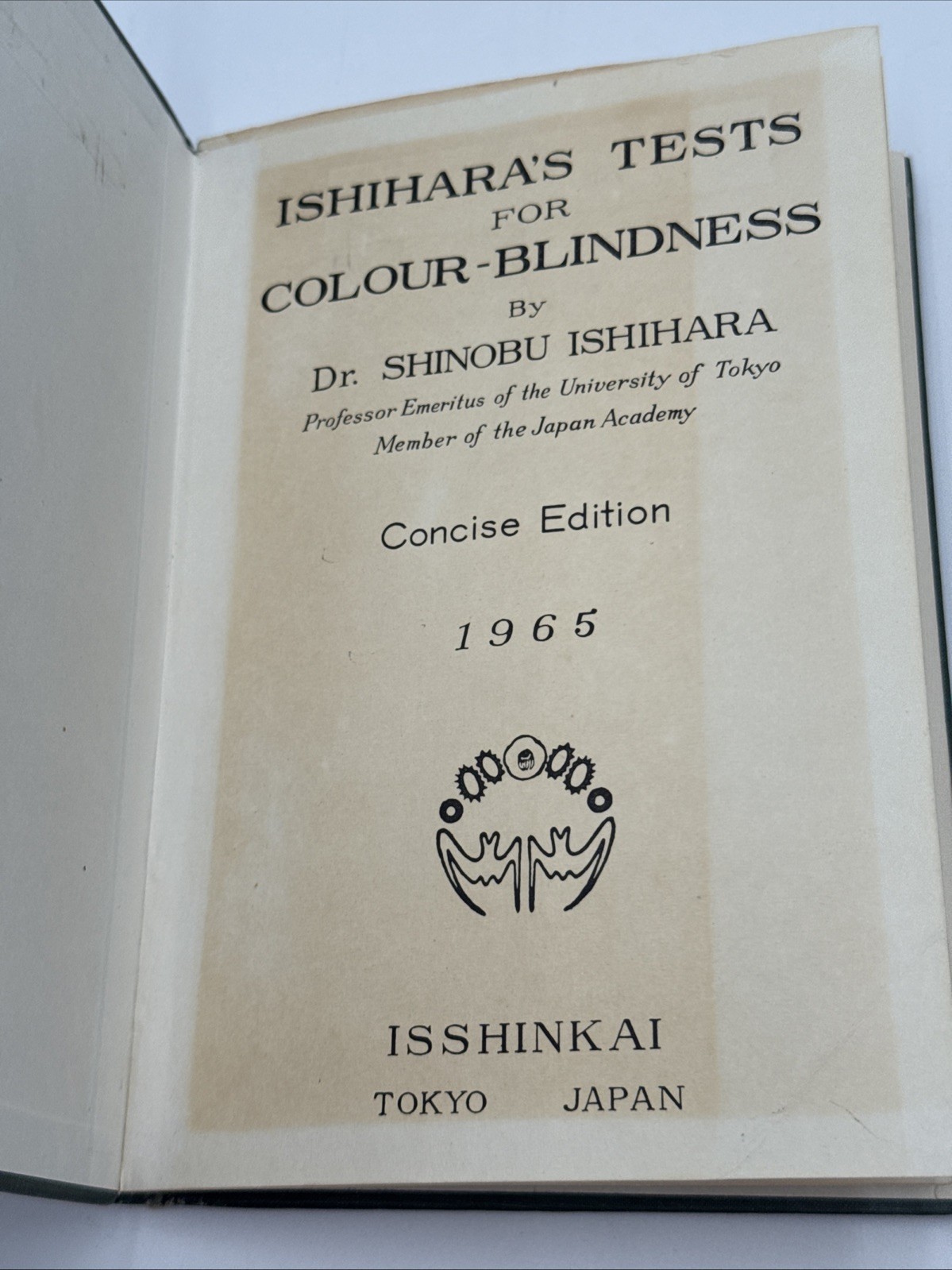 1965 Ishihara’s Tests For Colour-Blindness, Concise Ed. By Dr. S Ishihara; Japan