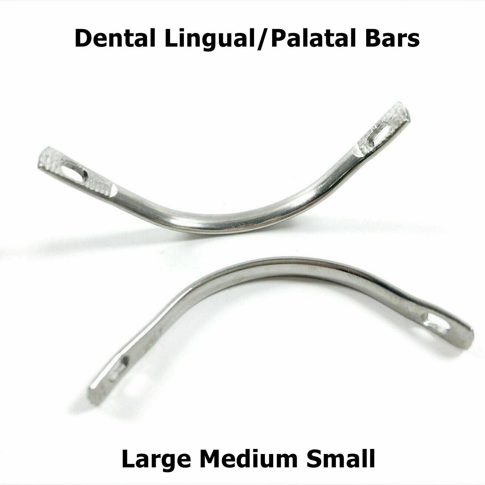 Dental Instrument Lingual Bars/Palatal Bars Stainless Steel Upper/Lower S M L