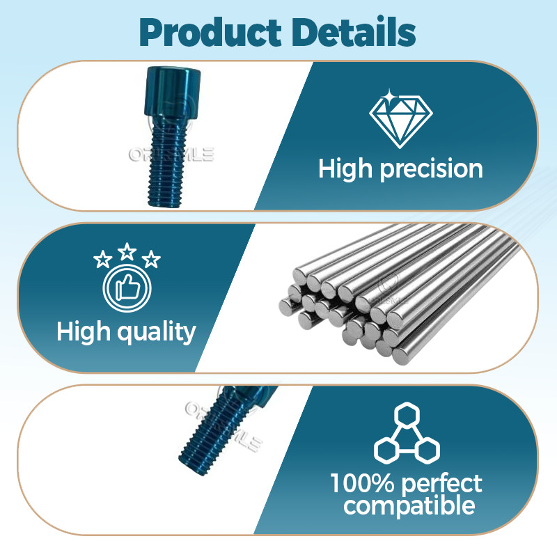 10 pcs MU titanium abutment screw MU Ti Screw compatible with Bredent Sky