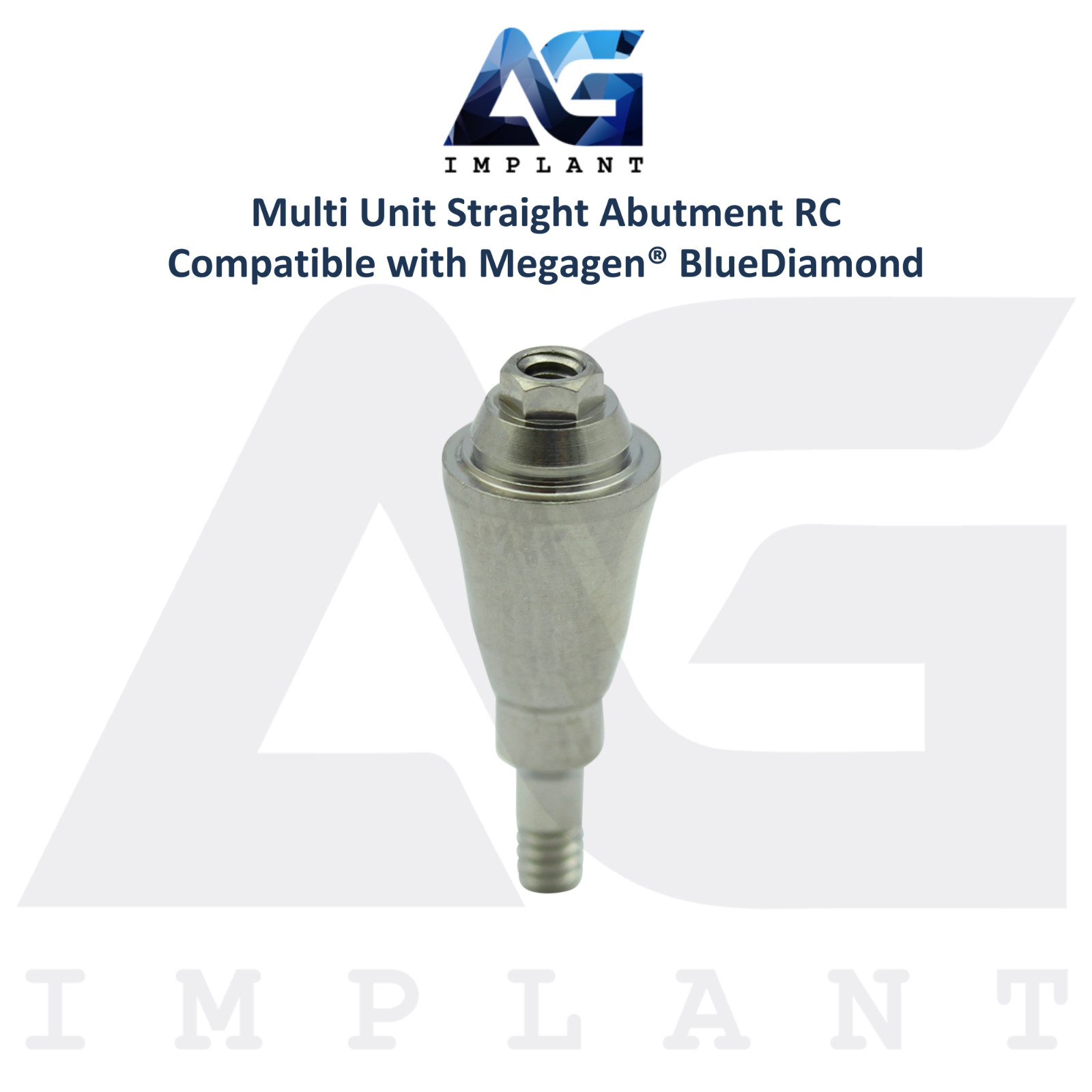 10 Straight Multi Unit Prosthetic RC Compatible with Megagen® BlueDiamond
