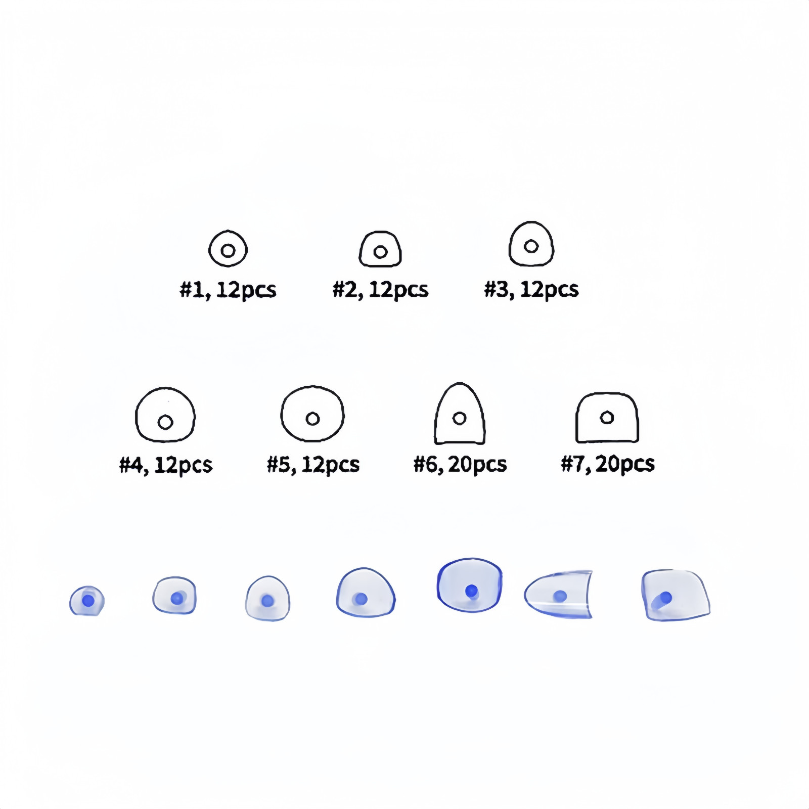 Dental Blue Transparent Clear Cervical Matrices Kit for Composite Restoration