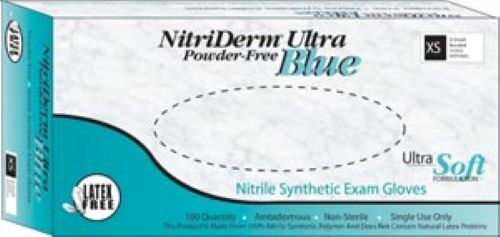 INNOVATIVE NITRIDERM® ULTRA BLUE NITRILE, X-SMALL, 100/BOX, 10 BOX/CASE,1 CASE