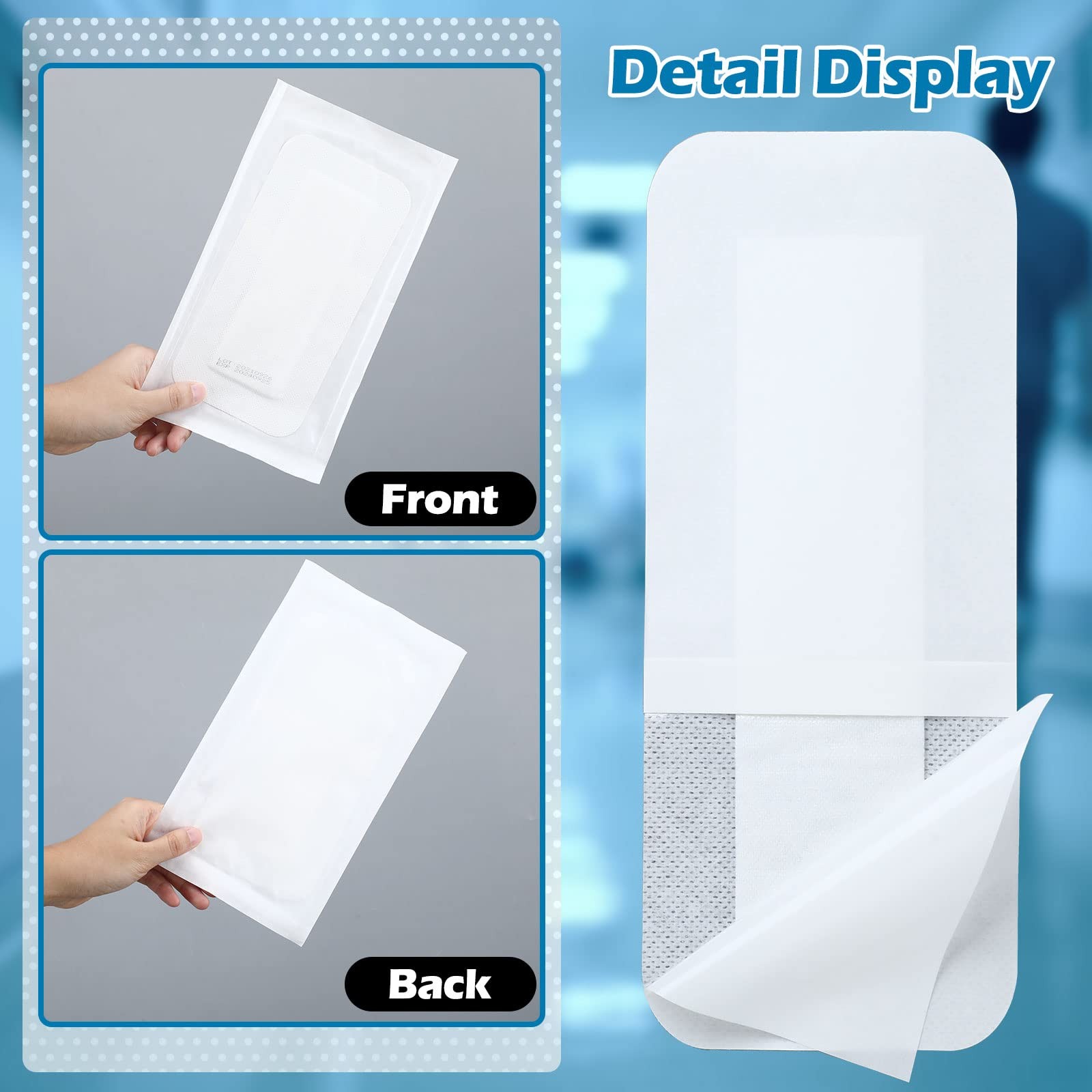 15 Pieces Bordered Gauze-Island Dressing 4 x 10 Inch Wound 4 x 10