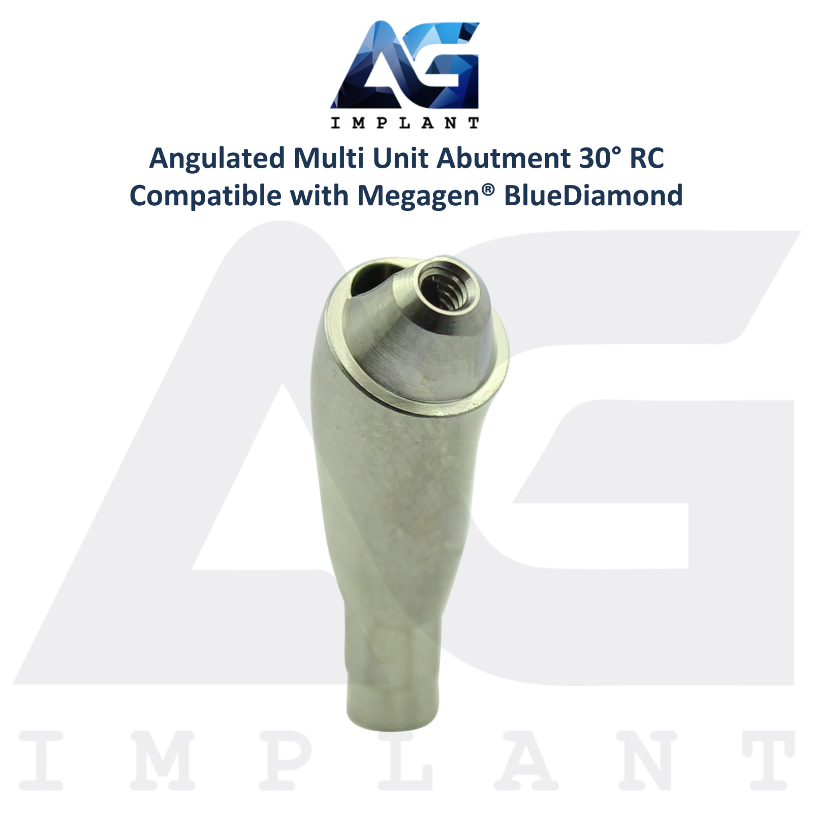 10 Angled 30° Multi Unit Prosthetic RC Int Hex Megagen® BlueDiamond Compatible